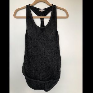 C&C California sheer grey racer back tank